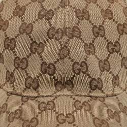 Pre Owned Gucci Brown GG Canvas Baseball Cap M