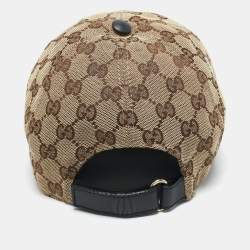 Pre Owned Gucci Brown GG Canvas Baseball Cap M