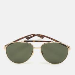 Gucci Black/Brown GG0014S Aviator Sunglasses