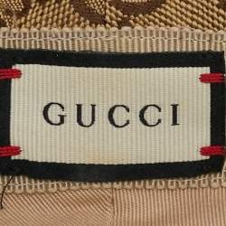 Gucci Brown GG Canvas and Leather Trim Bucket Hat M