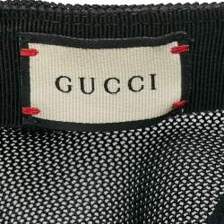 Gucci Beige Kingsnake Print Caoted Canvas and Mesh Baseball Cap 