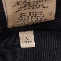 Gucci Black Logo Canvas & Leather Detail Bucket Hat L (59 cm)