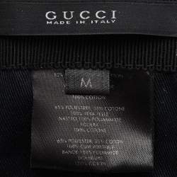 Pre Owned Gucci Black GG Monogram Web Canvas Baseball Cap M