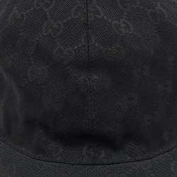 Pre Owned Gucci Black GG Monogram Web Canvas Baseball Cap M
