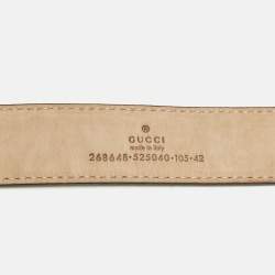 Pre Owned Gucci Brown Microguccissima Leather Buckle Belt 105 CM