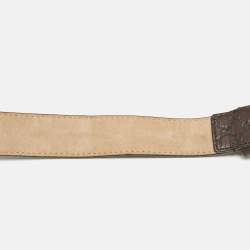 Pre Owned Gucci Brown Microguccissima Leather Buckle Belt 105 CM