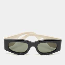Pre Owned Gucci Black/White GG1664S Interlocking G Rectangular Sunglasses