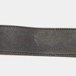 Gucci Black Leather Double G Buckle Belt 85CM