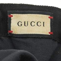 Gucci Black Web Detail GG Canvas Baseball Cap S