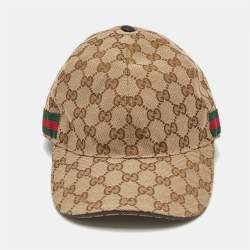Gucci Beige GG Canvas Baseball Cap L