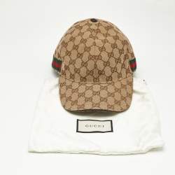 Gucci Beige GG Canvas Baseball Cap L