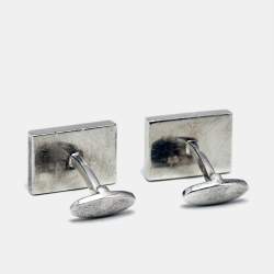 Pre Owned Gucci Ghost Silver 925 Rectangular Cufflinks 