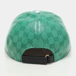 Pre Owned Gucci X Adidas Green GG Supreme Coated Canvas Baseball Cap L