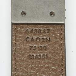 مملوكة مسبقًا Gucci Burgundy/Brown Leather GG Marmont Reversible Belt 75 CM