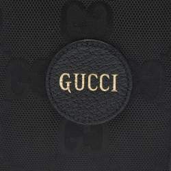 Pre Owned Gucci Black GG Nylon and Leather Off The Grid Passport Holder
