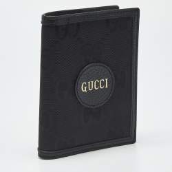 Pre Owned Gucci Black GG Nylon and Leather Off The Grid Passport Holder