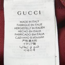 Pre Owned Gucci Burgundy GG Supreme Canvas Baseball Cap L