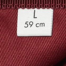 Pre Owned Gucci Burgundy GG Supreme Canvas Baseball Cap L