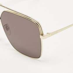 Pre Owned Gucci Black/Gold Tone GG1099SA Square Sunglasses