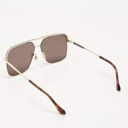 Pre Owned Gucci Black/Gold Tone GG1099SA Square Sunglasses