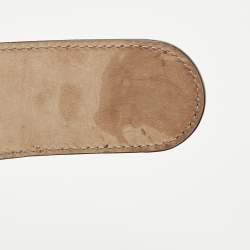 Pre Owned Gucci Red/Green Web Canvas and Leather GG Marmont Buckle Belt 70CM