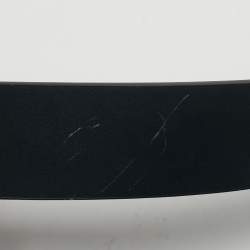 Pre Owned Gucci Black Leather Interlocking G Buckle Belt 85CM