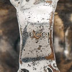 Pre Owned Gucci Lion Head Silver Tone Ring Size 59