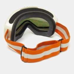 Pre Owned Gucci Orange/Iridescent GG1210S Ski Goggles
