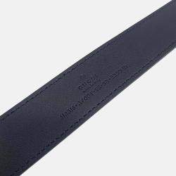 Pre Owned Gucci Black Leather Marmont Belt