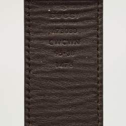 Pre Owned Gucci Black/Brown Guccissima Leather Interlocking G Reversible Belt 95 CM