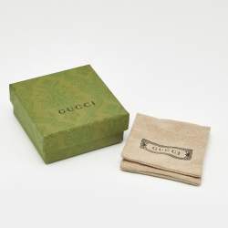 مملوكة مسبقًا Gucci Lion Head Motif Silver Tone Ring Size 55