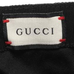 مملوكة مسبقًا Gucci Black GG Canvas Web Baseball Cap L
