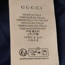 Pre Owned كاب بيسبول غوتشي كانفاس مونوغرامي بشعار الماركة بيج تفاصيل ويب مخطط مقاس متوسط - ميديوم 