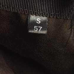 Pre Owned كاب بيسبول غوتشي كانفاس مونوغرامي بشعار الماركة بيج تفاصيل ويب مخطط مقاس متوسط - ميديوم 