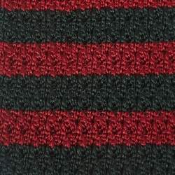 Pre Owned Gucci Red/Green UFO Patch Striped Silk Knit Tie