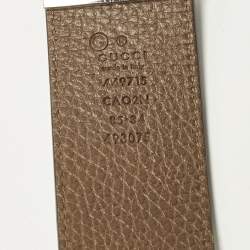 Pre Owned حزام غوتشي جلد قابل للعكس أسود/بني مزين بحرف G متشابك مقاس 85 سم