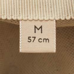 Pre Owned قبعة باكت من غوتشي من قماش GG بلون بني/بيج بحجم متوسط 57