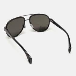 Pre Owned نظارة شمسية غوتشي GG0447S ويب افياتور سوداء