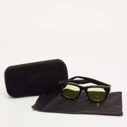 Pre Owned نظارة شمسية غوتشي GG1135S إطار سكوير سوداء/صفراء