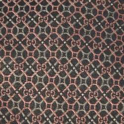 مملوكة مسبقًا Gucci Black GG Jacquard Silk Tie 