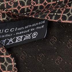 مملوكة مسبقًا Gucci Black GG Jacquard Silk Tie 