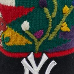 مملوكة مسبقًا Gucci x NY Yankees Green Embroidered Wool Beanie S