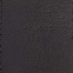 مملوكة مسبقًا Gucci GG Marmont 95 CM Buckle Belt Black Leather