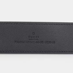 Pre Owned Gucci GG Marmont 80 CM Buckle Belt Black Leather