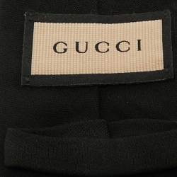 Pre Owned ربطة عنق غوتشي كلاسيكية شيفون أسود
