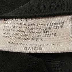 Pre Owned ربطة عنق غوتشي كلاسيكية شيفون أسود