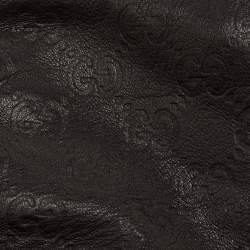 Pre Owned Gucci Black Guccissima Leather Gloves S