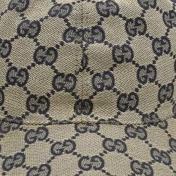 Pre Owned Gucci Beige/Blue GG Canvas Baseball Cap M