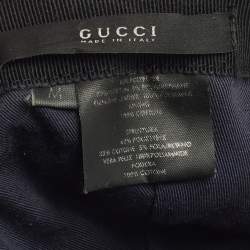 Pre Owned Gucci Beige/Blue GG Canvas Baseball Cap M