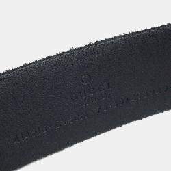 Pre Owned حزام غوتشي جلد أسود